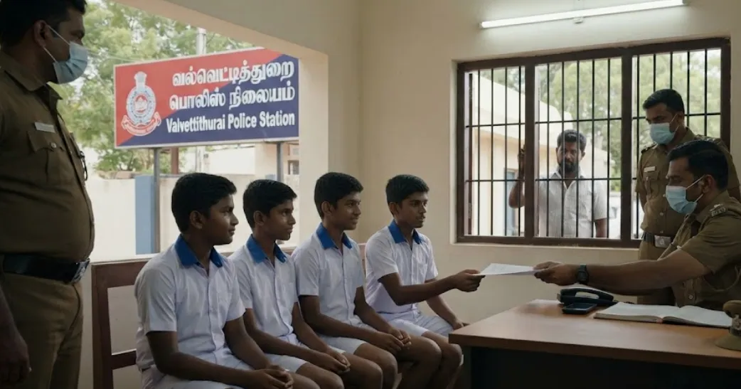 வல்வெட்டித்துறை மாணவர் கைது விவகாரம்…! 4 பேரும் பிணையில் வெளியேறினர்.