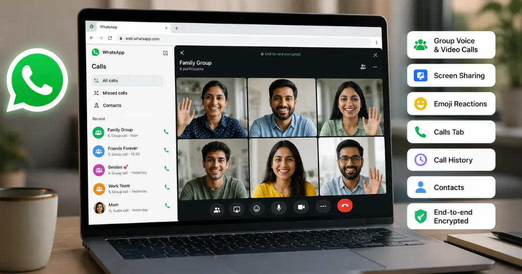 WhatsApp வெப் வெர்ஷனில் சூப்பர் அப்டேட்…! இனி Browser-லேயே Voice & Video Call.