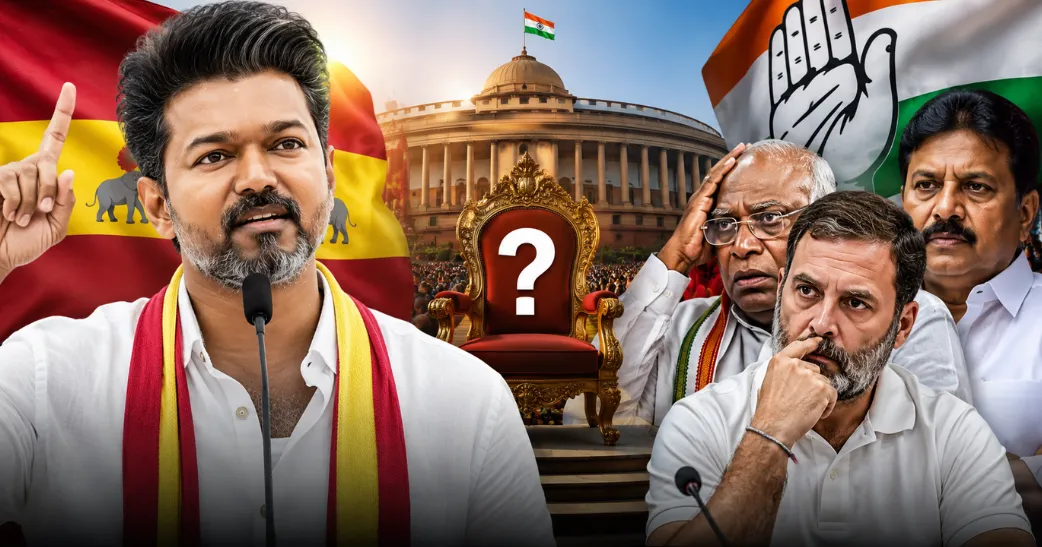 தேசிய அரசியலை குறிவைக்கும் விஜய்…! 2029 நாடாளுமன்றத் தேர்தலில் பிரதமர் வேட்பாளராக முன்னிறுத்த திட்டமா? காங்கிரஸில் அதிருப்தி.